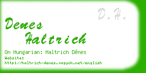 denes haltrich business card