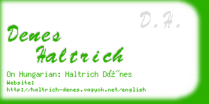 denes haltrich business card